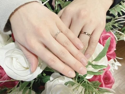 【TANZO.(鍛造指輪)の口コミ】 当初からハーフエタニティを考えていたため、丈夫で石落ちのしづらい指輪…