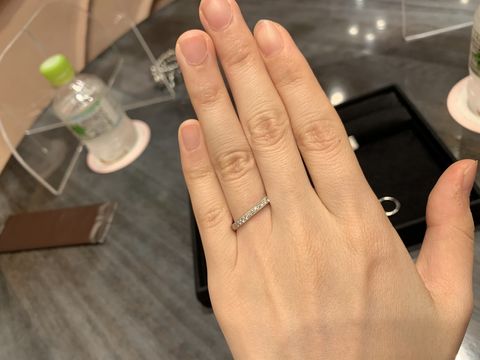 【ケイウノ ブライダル(K.UNO BRIDAL)の口コミ】 ハーフエタニティでミル打ちを探している方にはおすすめだと思います！と…