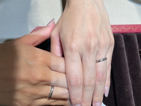 【カルティエ(Cartier)の口コミ】 選んだ材質はプラチナ950でした。プラチナも多く含有されており、太さもあ…