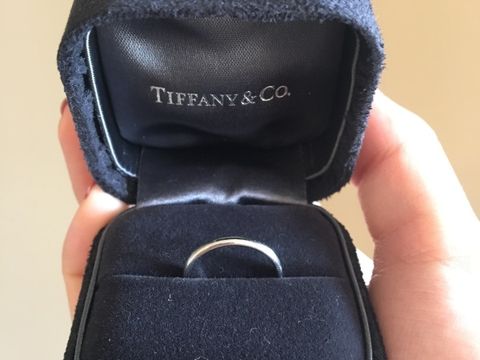 【ティファニー(Tiffany & Co.)の口コミ】 婚約指輪がダイヤのついた指輪で、私はせっかくなので婚約指輪と重ね付け…