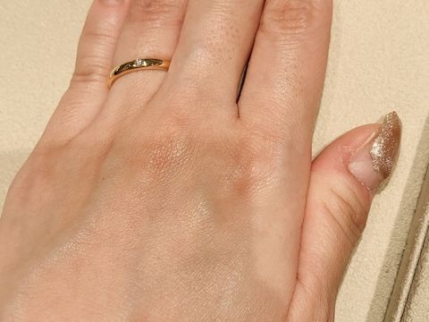 【和光ブライダルブティックギンザの口コミ】 普段使いする結婚指輪は肌に馴染むものがいいと思いゴールドリングを探し…