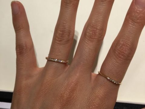 【Fred(フレッド)の口コミ】 レール留めのハーフエタニティで、日常生活の中で引っかかりが気になるこ…