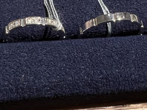 【BIJOUPIKO(ビジュピコ)の口コミ】 エタニティリングとはまた違った雰囲気のダイヤモンドが2石ずつ並んだデザ…