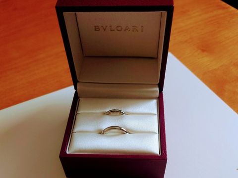 【ブルガリ(BVLGARI)の口コミ】 男性用の指輪に、程よい加減のエッジが入っていたことが指輪を決めたポイ…