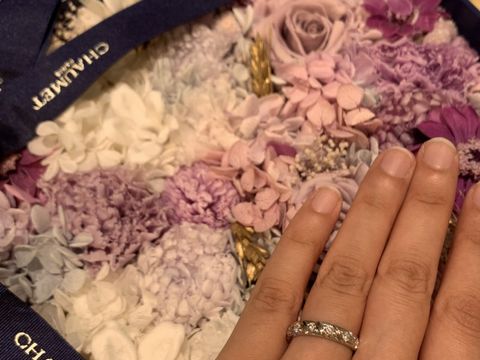 【ショーメ(CHAUMET)の口コミ】 10店舗ほど指輪探しをしていました。しかし、この指輪を試着したら、あま…