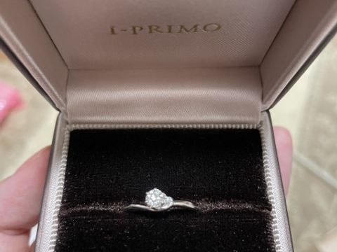 【アイプリモ(I-PRIMO)の口コミ】 あまり指輪をつけることになれていなかったし、私自身が、あまりダイヤが…