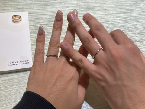 【TRECENTI(トレセンテ)の口コミ】 太めの結婚指輪をさがしていたので、少し私たちとの思想が違ったのですが…