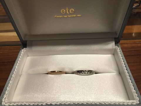 【ete(エテ)の口コミ】 元々ペアリングをeteで購入していて、結婚指輪は絶対にete bijoux(エテビ…