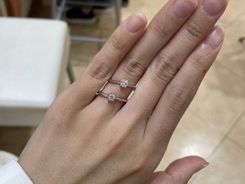 【bijou SOPHIA(ビジュソフィア)の口コミ】 自分の予算を大体伝えるとそれに合わせてダイヤのグレード？をかえていろ…