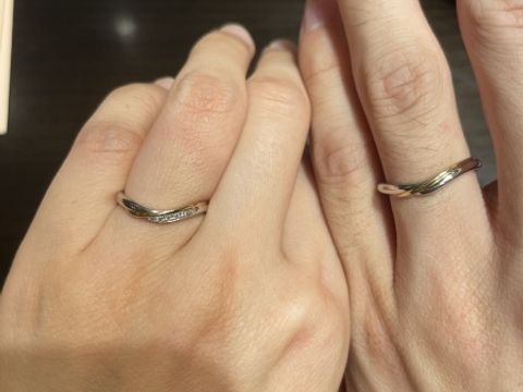 【ケイウノ ブライダル(K.UNO BRIDAL)の口コミ】 セミオーダーでもう少しこうだったらいいが叶う指輪でした。裏側はデザイ…