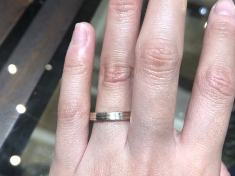 【杢目金屋(もくめがねや)の口コミ】 木目柄の指輪はこちらにしかないデザインで、世界に1つだけの指輪を作れる…