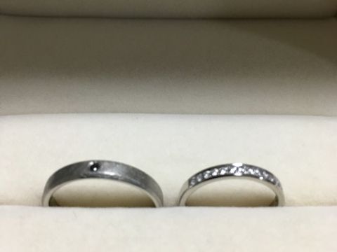 【JEWELRY  KAMATA(ジュエリーかまた)の口コミ】 女性のリングは、婚約指輪と重ねづけした時の相性の良さ、輝きの相乗効果…
