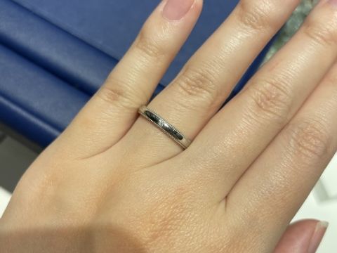 【銀座ダイヤモンドシライシの口コミ】 素材やデザイン、ダイヤモンドの留め方などを選んで、自分好みの指輪を作…