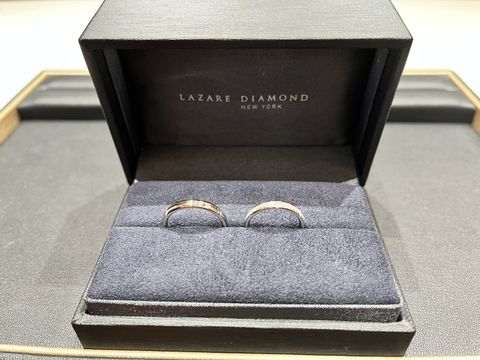 【ラザール ダイヤモンド(LAZARE DIAMOND)の口コミ】 婚約指輪もこちらのブランドで購入したので結婚指輪も同じブランドがいい…