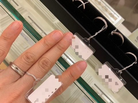 【Mariage ent(マリアージュエント)の口コミ】 かわいらしい！マットな質感に程よい太さ、重ね付けのような見た目も良か…