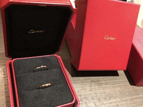 【カルティエ(Cartier)の口コミ】 女性用はバレリーナのピンクゴールド、男性用はプラチナの1895を購入しま…