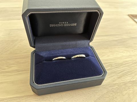 【銀座ダイヤモンドシライシの口コミ】 夫婦で同じシリーズにせず、それぞれ気に入ったものを選びました。私がテ…