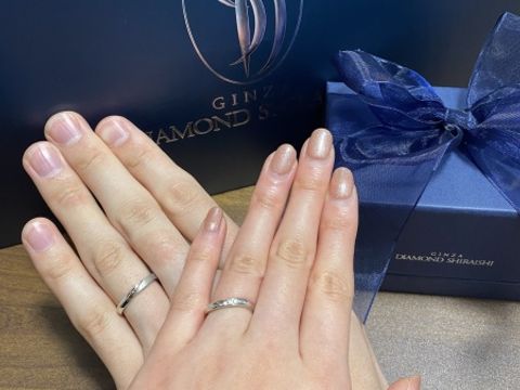 【銀座ダイヤモンドシライシの口コミ】 女性用だけでなく男性用もデザインが素敵で魅力的でした。またセットリン…