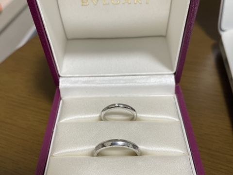 【ブルガリ(BVLGARI)の口コミ】 指につけた際の綺麗さと、夫の好みとして太さがありオリジナリティがある…