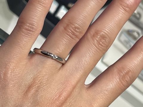 【銀座ダイヤモンドシライシの口コミ】 シンプルで使いやすそうなデザインが多くて良かったです。指馴染みもよく…