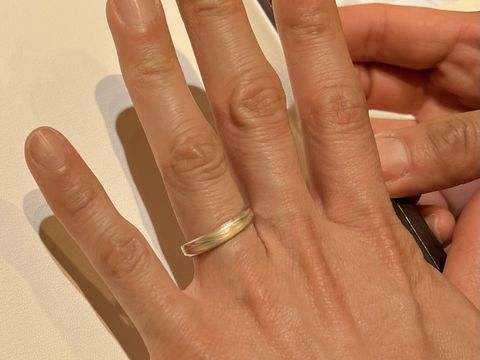 【杢目金屋(もくめがねや)の口コミ】 伝統技法で作成した唯一無二の指輪です。実物はよりステキでした。刻印は…