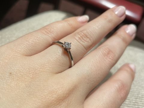 【ケイウノ ブライダル(K.UNO BRIDAL)の口コミ】 リングの内側がゴールド、外側がプラチナとなっているコンビネーションリ…