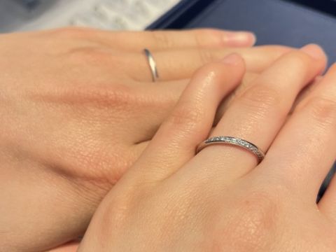 【銀座ダイヤモンドシライシの口コミ】 キラキラした指輪が好きというテーマを伝えたところ、似合いそうな指輪を…