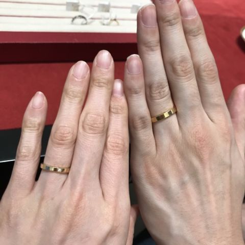 【ショパール(Chopard)の口コミ】 元々アクセサリーはゴールド系が多く、結婚指輪は合わせやすいようにゴー…