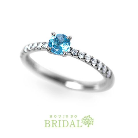 宝寿堂】透明度の高い水色が爽やかなアクアマリン《HD02838AQ》 [婚約