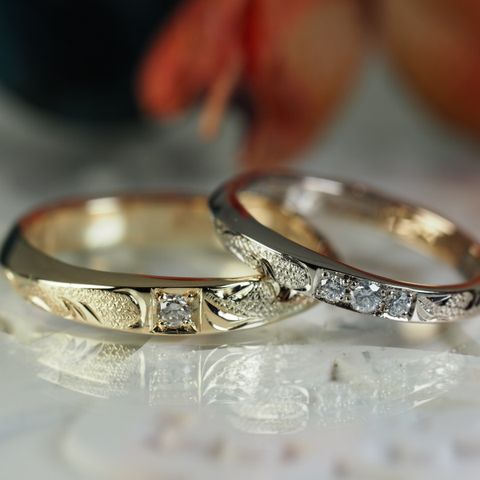 【Antille(アンティール)】【AUROA】イエローゴールド／ブラック＆ローズ