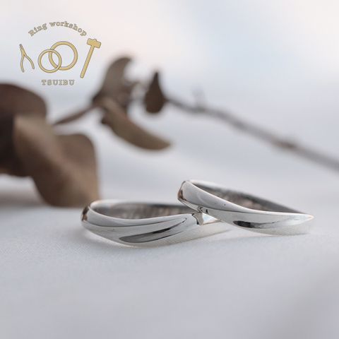 【ついぶ工房】【二人の想いが詰まった手作り結婚指輪】プラチナ・甲丸型・鏡面仕上げ