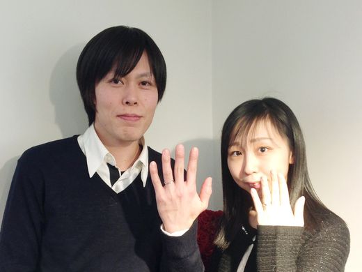 お互いの指にはめて、ピッタリとしたデザインが決め手です_645