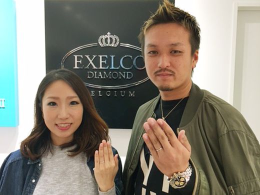 結婚指輪のデザインが可愛く、ダイヤモンドのキラキラ感がお気に入りです_455