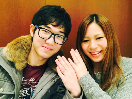 ペアが違うリングでも、ツヤけしを入れたことによってペア感が出ました_139