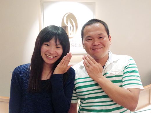 ほし留め、オリジナルの刻印、好きな色の石が入れられるなど、自分たちにぴったりのデザインを作ることが出来ました_219