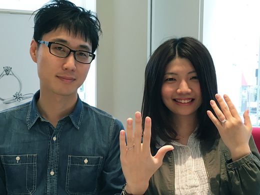 婚約指輪と結婚指輪が一緒になった時の雰囲気が好きです_名古屋本店_859