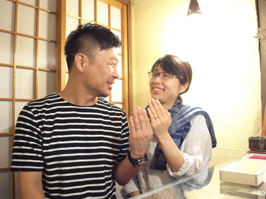 地金(素材)はお揃いの素敵なペアリング。〜ichi渋谷店〜
