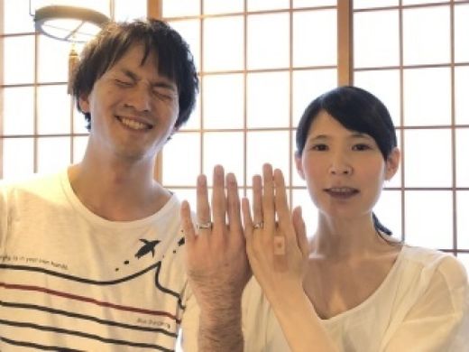 2人だけのとても素敵な指輪を作って頂きました。