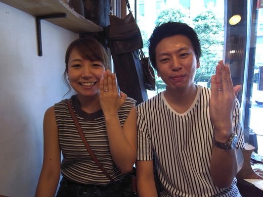 指輪ができあがるのがずっと楽しみでした。
