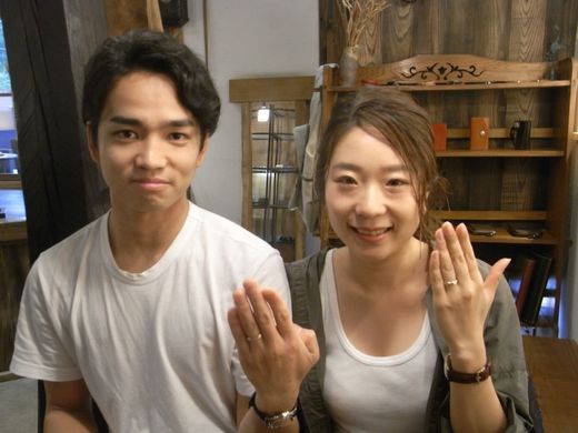 婚約指輪も結婚指輪も最高の出来上がりで大満足です。