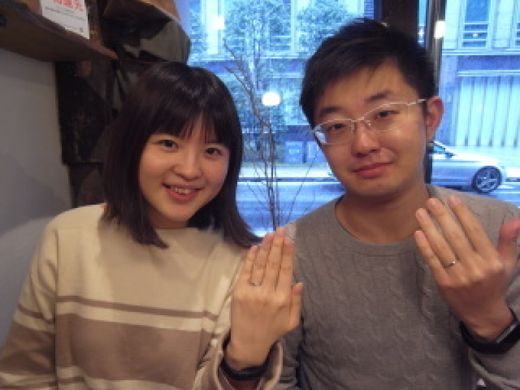 素敵な指輪を作っていただきありがとうございます! 一生大切にします!〜銀座店〜