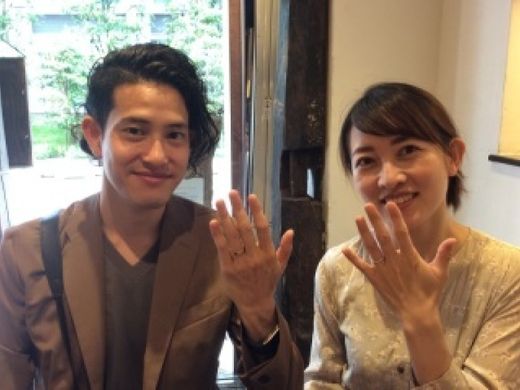 細かい希望にも快く応えて下さり、自分達好みのリングになりました!!