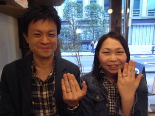 2人の希望を形にして頂き、とても素敵なリングが出来ました。