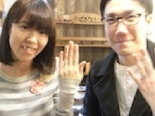 二人の好みに合わせた指輪が出来て嬉しいです。 大事にします。