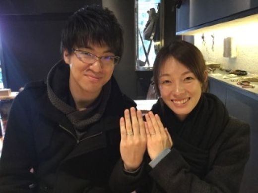 世界に一組だけの指輪、色々とご要望を聞いて頂きありがとうございました。