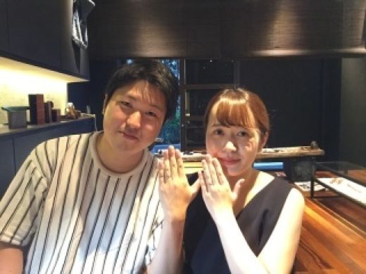 ステキな指輪、ありがとうございます。大満足です。
