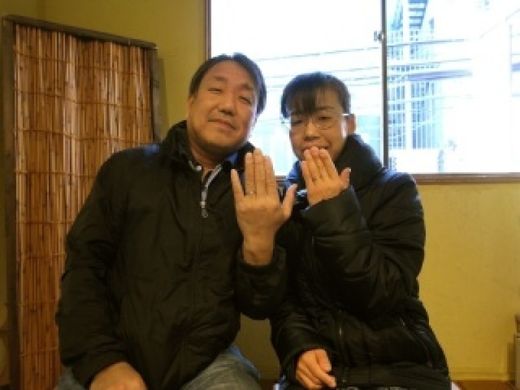 二人納得の素敵な結婚指輪を作る事ができました。