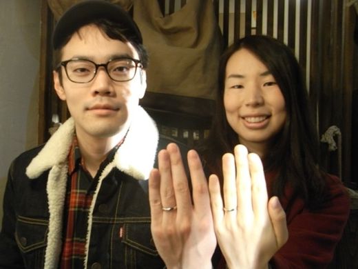 結婚情報誌で見つけたichiの指輪に彼が一目惚れ。
