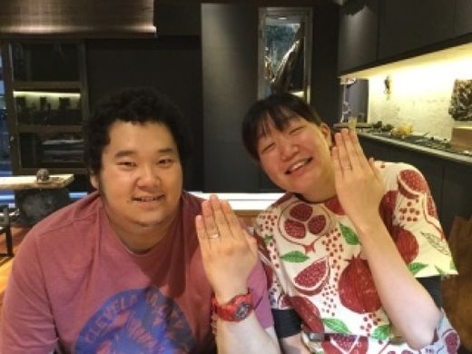 我々2人に似合う、とってもすてきな指輪を作って頂きました!!