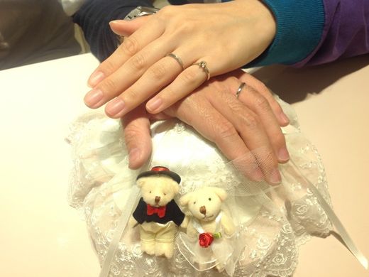 指輪をつけるのが楽しみです！